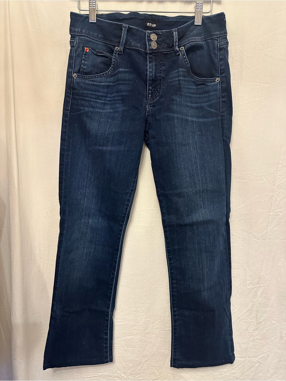 Hudson Jeans Size 30 Dark Wash Bootcut Flap Pocket Stretch Y2K